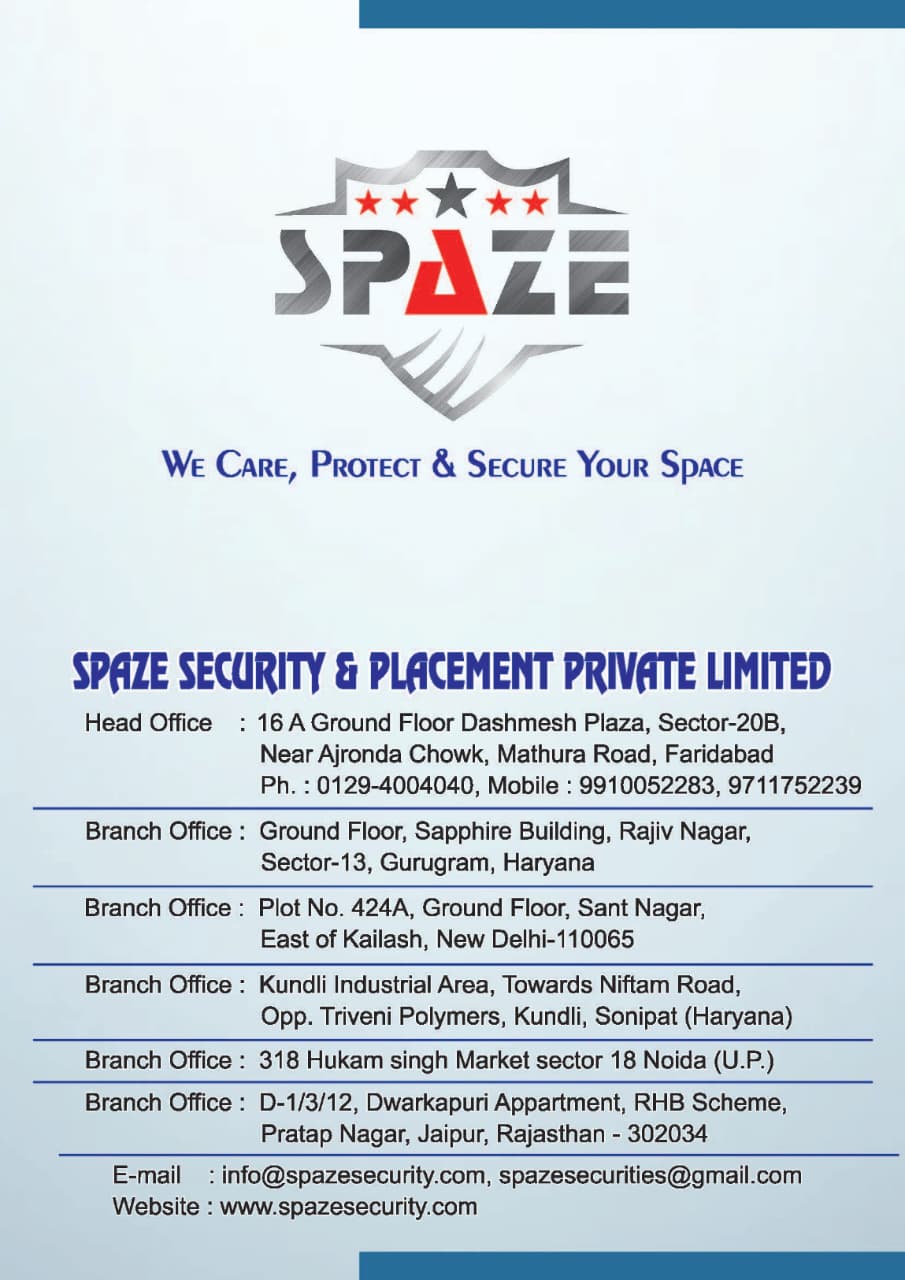 spaze security Agency in Delhi NCR