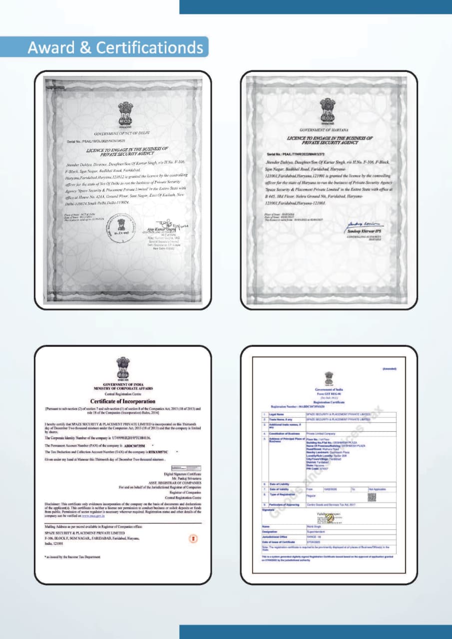 spaze security Agency in Delhi NCR